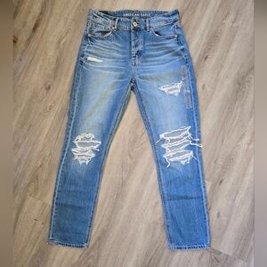 American Eagle Outfitters Women’s Distressed Blue Ripped Jeans